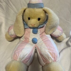 Dakine Pink and Cream Stuffed Bunny with Blue Accents